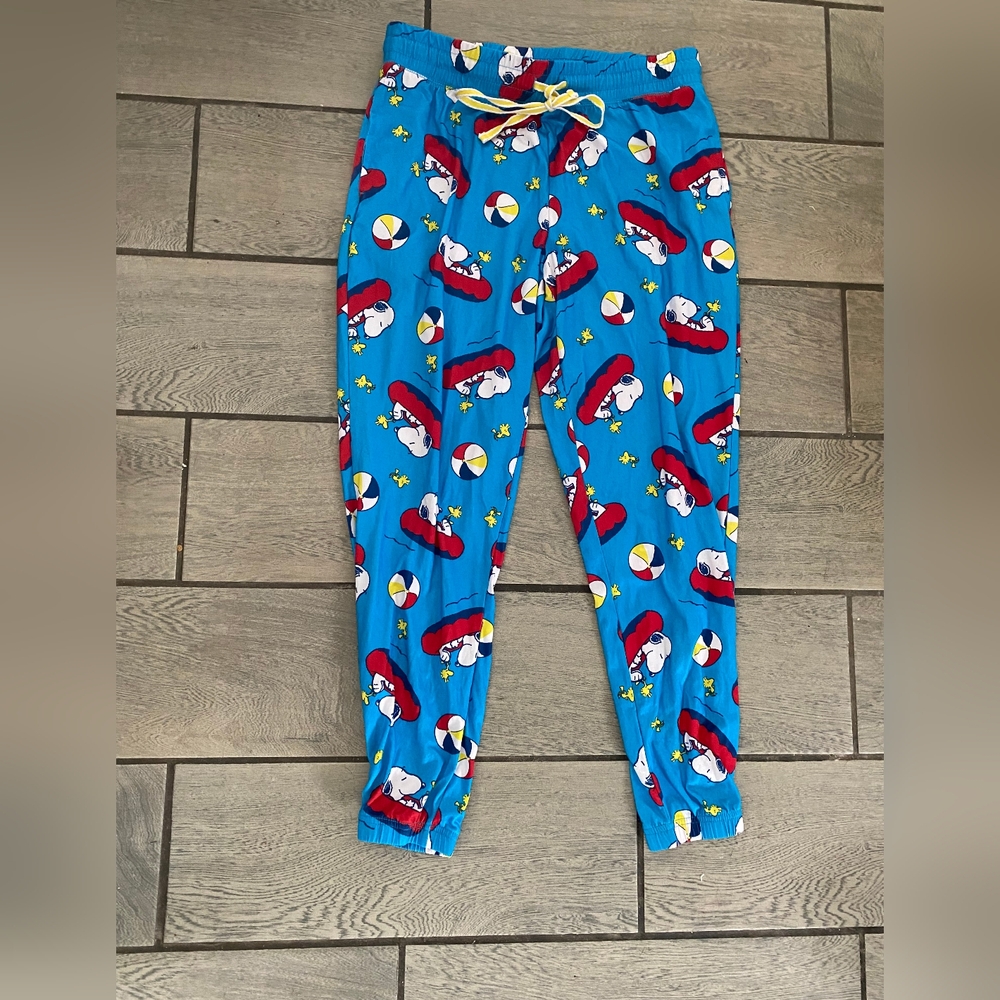 Peanuts Festive Blue and Red Pajamas Pants